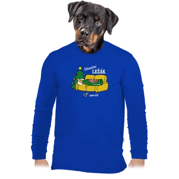 Pánské tričko Bastard Vánoční ležák pánské dlouhý rukáv Royal Blue