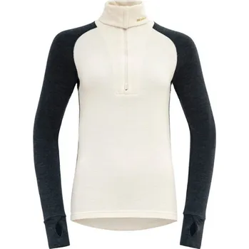 Dámská móda Devold Expedition Merino Silk Zip Woman Velikost: S / Barva: INK/OFFWHITE