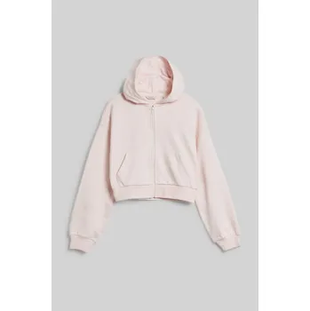 Dívčí mikina MIKINA GANT CROPPED SCRIPT LOGO ZIP HOODIE CRYSTAL PINK