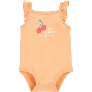 Kojenecký body CARTERS CARTER'S Body na ramínka Orange Cherry holka 3m