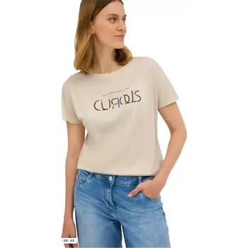 Dámské tričko Dámské tričko Cecil s krátkými rukávy 323705 latte velikost S