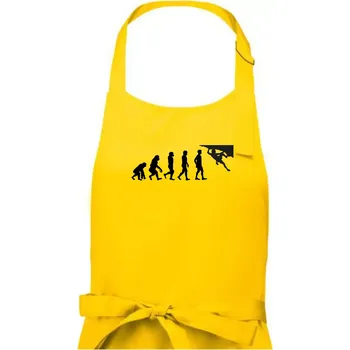 Kuchyňská zástěra Evoluce bouldering - Pánská zástěra na vaření - Univerzální velikost ( Žlutá )