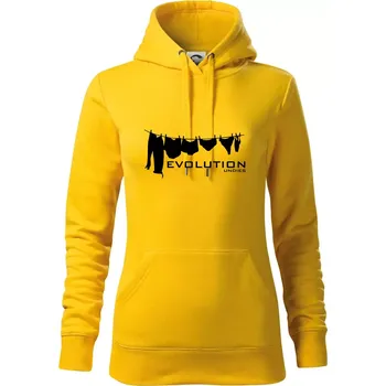 Dámská mikina Evoluce spodního prádla - Mikina dámská Cape s kapucí - S ( Žlutá )