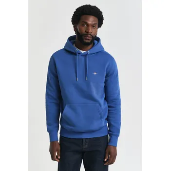 Pánské oblečení MIKINA GANT REG SHIELD HOODIE RICH BLUE