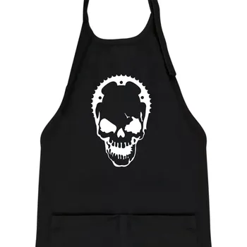 Kuchyňská zástěra Rozeta lebka - Dětská zástěra na vaření - Univerzální velikost ( Černá )