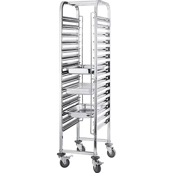 Plošinový vozík Contacto regálový vozík GastroNorm 1/1, výška: 1730 mm, šířka: 375 mm, hloubka: 550 mm.