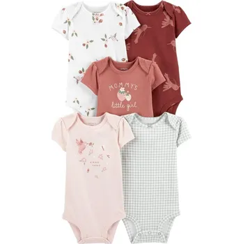 Kojenecký body CARTERS CARTER'S Body krátký rukáv Hummingbird holka 5ks NB/vel. 56