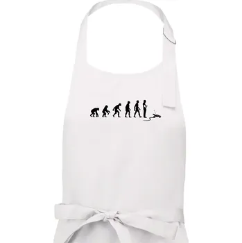Kuchyňská zástěra Evoluce RC model auto - Pánská zástěra na vaření - Univerzální velikost ( Bílá )