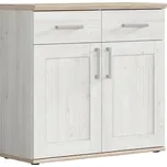 Komoda Romance - Black Red White - BRW Modřín Sibiu Světlý / Dub San Remo Světlý 96x91 cm