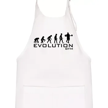 Kuchyňská zástěra Evoluce Gym - Dětská zástěra na vaření - Univerzální velikost ( Bílá )