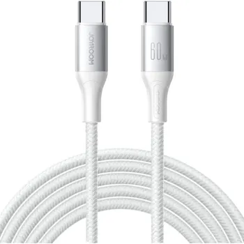 JOYROOM S-A28 opletený nabíjecí a datový kabel - USB-C na USB-C - 2 m - bílý