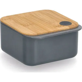 Dóza na potraviny Zeller Dóza na potraviny s bambusovým víkem šedá 600 ml, 13 × 11,9 × 6,4 cm