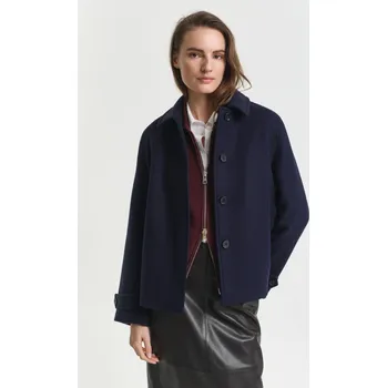 Dámský kabát Gant Short Wool Blend Car Coat Evening Blue XL