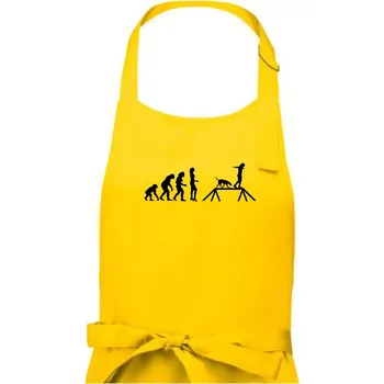 Kuchyňská zástěra Evoluce agility žena - Dámská zástěra na vaření - Univerzální velikost ( Žlutá )