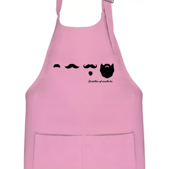 Kuchyňská zástěra Evolution mustache - Dětská zástěra na vaření - Univerzální velikost ( Růžová )