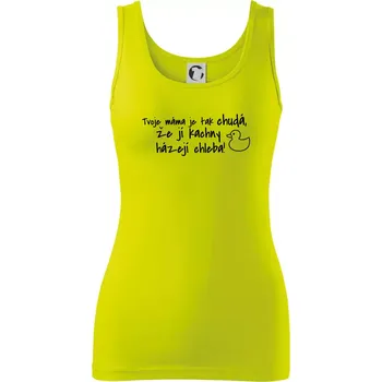 Dámské tričko Tvoje mama je tak chudá - kachny - Dámské tílko - S ( Limetková )