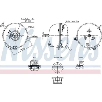 Chladič motoru Vyrovnávací nádoba chladící kapaliny NISSENS 996313