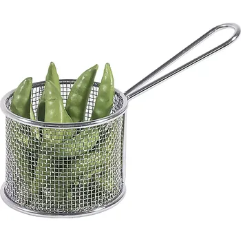 CONTACTO Servírovací a fritézový koš, kulatý, výška: 75 mm, průměr: 85 mm, délka držadla: 100 mm