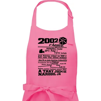 Kuchyňská zástěra 2002 v kostce - Pánská zástěra na vaření - Univerzální velikost ( Růžová )