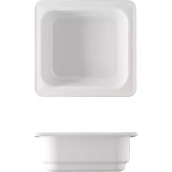 Dóza na potraviny Porcelánová gastronádoba GN 1/6 G. Benedikt 17,3x16,2 cm, bílá