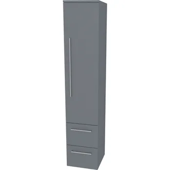 Koupelnový nábytek Mereo Bino, koupelnová skříňka vysoká 163 cm, pravá, Multidecor, Monumentální šedá CN698MOS1