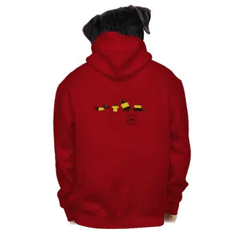 Pánská mikina Bastard Testováno na zvířatech pánská mikina na zip Red