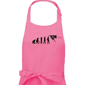 Kuchyňská zástěra Evoluce bouldering - Dámská zástěra na vaření - Univerzální velikost ( Růžová )