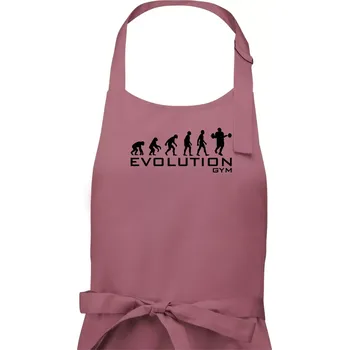 Kuchyňská zástěra Evoluce Gym - Pánská zástěra na vaření - Univerzální velikost ( Starorůžová )