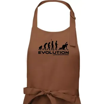 Kuchyňská zástěra Evoluce longboard - Dámská zástěra na vaření - Univerzální velikost ( Kakaová )