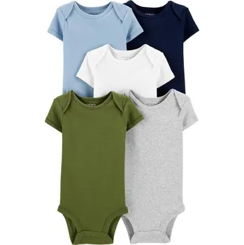 Kojenecký body CARTERS CARTER'S Body krátký rukáv Mix chlapec jednobarevné LBB 5 ks NB/ vel. 56