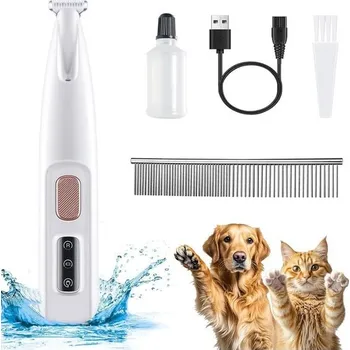 Strojek na vlasy Zastřihovač tlapek pro psy, zastřihovač psích tlapek, zastřihovač tlapek s USB dobíjecím kabelem,