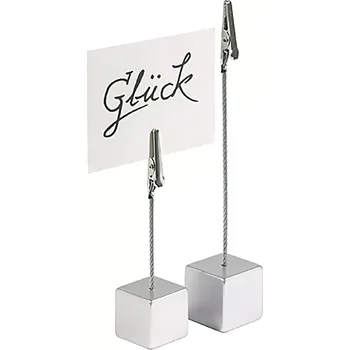 Jmenovka na stůl CONTACTO Držák na karty ve tvaru kostky, výška: 110 mm