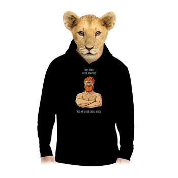 Chlapecká mikina Bastard Chuck Norris dětská mikina klokanka Black