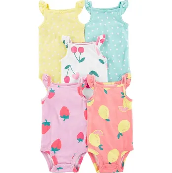 Kojenecké oblečení CARTERS CARTER'S Body na ramínka Dots Fruit holka 5ks NB/vel. 56