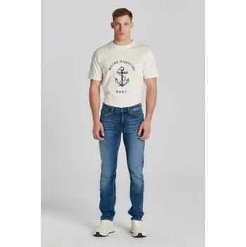 Pánské džíny DŽÍNY GANT SLIM JEANS MID BLUE VINTAGE