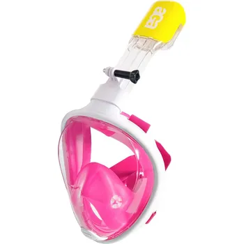 Potápěčská maska Šnorchlovací maska Aga Celoobličejová šnorchlovací maska S/M DS1122 bílá/růžová