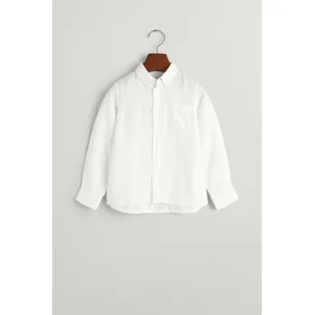 Dívčí košile KOŠILE GANT REG. LINEN LS B.D. SHIRT WHITE