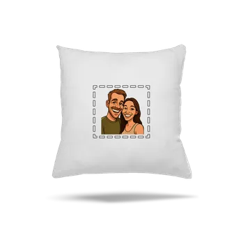 Polštář Bastard Karikatura z vlastní fotky polštář White