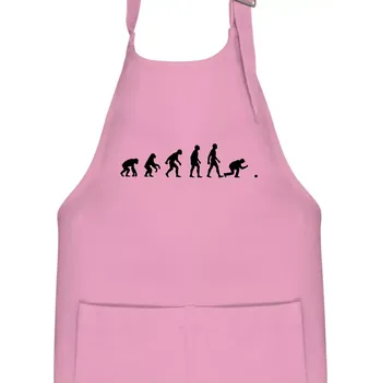 Kuchyňská zástěra Evoluce petanque - Dětská zástěra na vaření - Univerzální velikost ( Růžová )