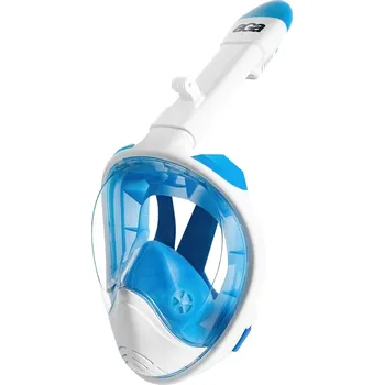 Potápěčská maska Šnorchlovací maska Aga Celoobličejová šnorchlovací maska L/XL DS1113 bílá/modrá