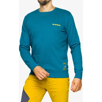 Pánská móda Mikina na lezení La Sportiva Climbing on the Moon Sweatshirt - turchese/giallo
