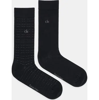 Pánské ponožky Ponožky Calvin Klein 2-pack černá barva, 701235969 99X, vel. ONE SIZE
