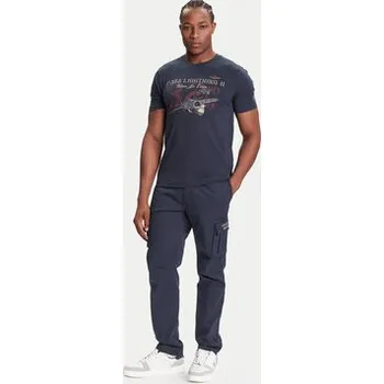 Pánské tričko Aeronautica Militare T-Shirt 252TS2472UJ00708 Tmavomodrá Regular Fit XXL