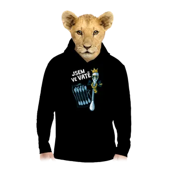 Chlapecká mikina Bastard Ve vatě dětská mikina klokanka Black