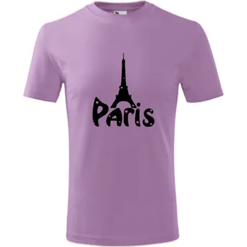 Chlapecké oblečení Fialové dětské tričko Paříž - barva fialová - velikost 6let