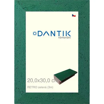 Rám na obraz DANTIK rámeček 20x30 | RETRO zelená (Sklo Čiré) (Vyrobeno s láskou u nás v DANTIKU)