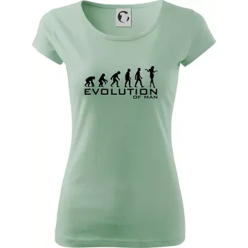 Dámské tričko Evoluce muže - Dámské triko Pure - XS ( Sage )