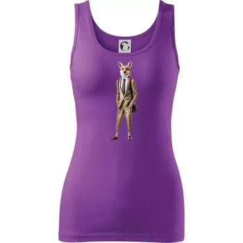 Dámské tričko Vlk elegán - Dámské tílko - XL ( Fialová )