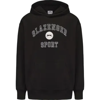 Pánská mikina Slazenger Fleece Large Logo pánská mikina Black S