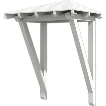 Stříška nad vchodové dveře Vchodová stříška Skanholz Wesel 2, 188x126 cm bílá